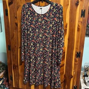 Old Navy Long Sleeve Floral Swing Dress